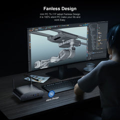 GTBOX  Intel 1235U i7 1255U TK12F Fanless Mini PC Gaming Desktop Computer 3x4K@60GHZ  Support NVME SSD