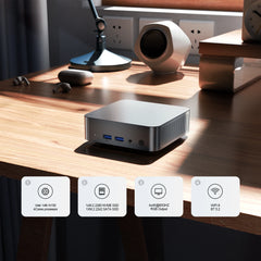 GTBOX T9H Mini PC Intel Twin Lake N150 WIFI 6Windows 11 Ultra Small Pocket Computer Dual SSD Full Function Type-C 4K 60Hz RGB
