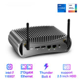 GTBOX N11 Intel 11th Core i7 1185G7 i5 1145G7 Mini PC NVMe SSD 3x4K@60GHZ Thunderbolt 4 Computer Dual LAN Firewall Server