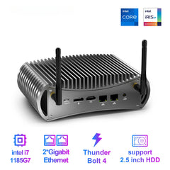 GTBOX N11 Intel 11th Core i7 1185G7 i5 1145G7 Mini PC NVMe SSD 3x4K@60GHZ Thunderbolt 4 Computer Dual LAN Firewall Server