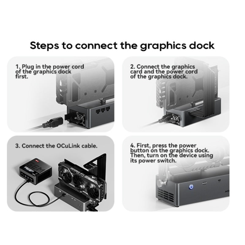 [US Warehouse]AOOSTAR AG03 EGPU Dock With OCulink USB4 v2.0 Ports Compatible with Thunderbolt 5