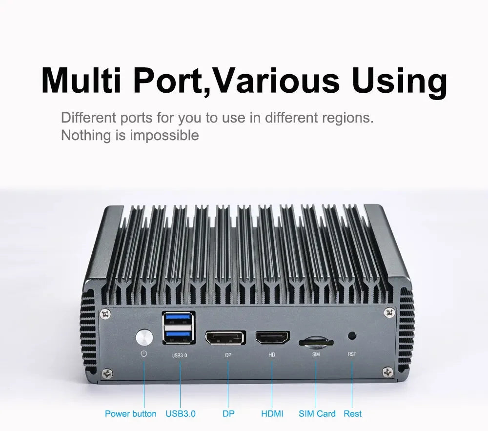 GTBOX FR01 2.5G pfSense Firewall intel Pentium N4000 4*Intel i225 Nics Soft Router DDR4 Fanless Mini PC OPNsense VPN Server